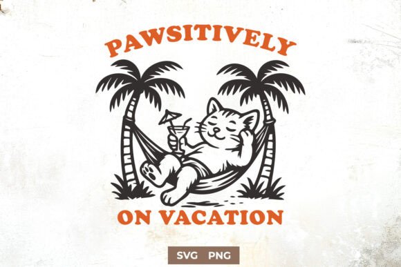 A Craft SVG Asset for a Hilarious Tropical Cat Graphic