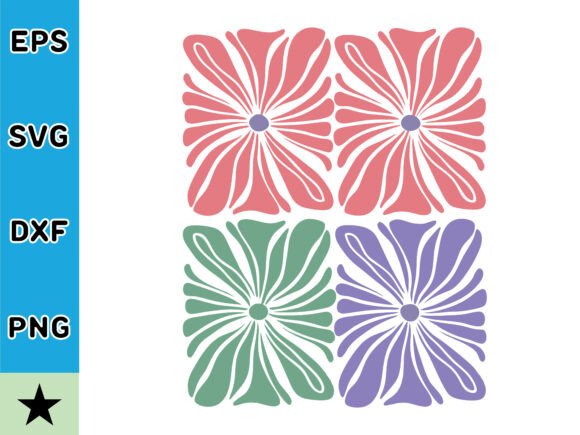 A Modern Abstract Flower Design for Embroidered Craft Projects