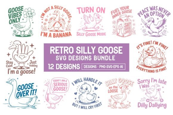 A Real Crafter’s Review of the Retro Silly Goose Graphics Bundle