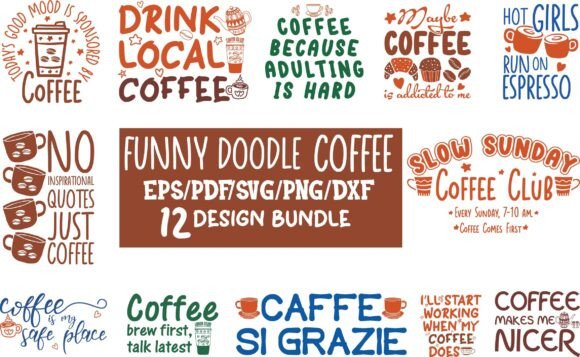 Funny Coffee Doodle Bundle: A Designer's Honest Review