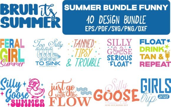 Summer Graphics: A Funny Bundle for Seasonal Crafts